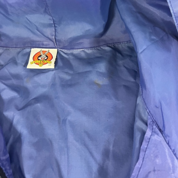 Vintage 90s Tweety Looney Tunes Windbreaker Hooded Jacket Large/xlarge Flawed - Picture 6 of 13